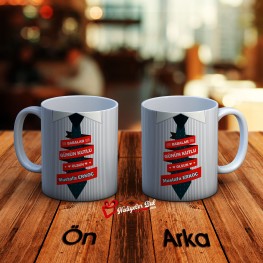 Babalar Gününe Özel Kravat Figürlü Kupa